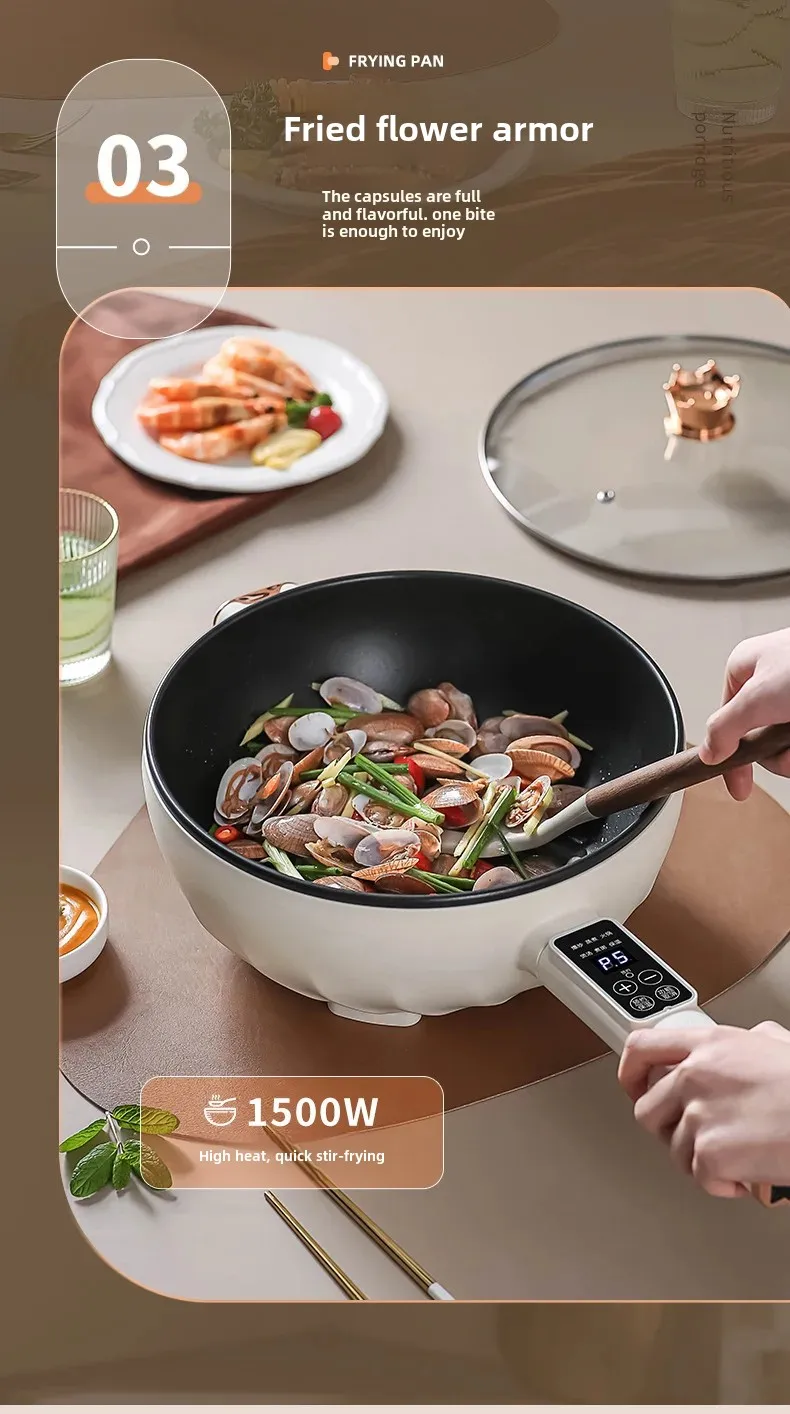 Large Capacity Multi-Functional Electrical Wok Cooker Stainless Steel Integrated Electrical Heating Pot Direct Manufacturer Sale Large Capacity Multi-Functional Electrical Wok Cooker Stainless Steel Integrated Electrical Heating Pot Direct Manufacturer Sale