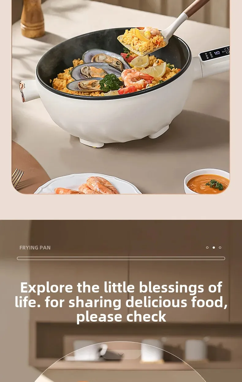 Large Capacity Multi-Functional Electrical Wok Cooker Stainless Steel Integrated Electrical Heating Pot Direct Manufacturer Sale Large Capacity Multi-Functional Electrical Wok Cooker Stainless Steel Integrated Electrical Heating Pot Direct Manufacturer Sale