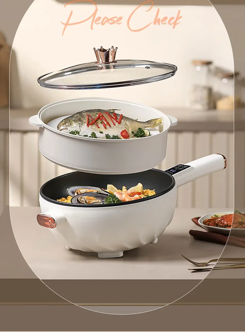 Large Capacity Multi-Functional Electrical Wok Cooker Stainless Steel Integrated Electrical Heating Pot Direct Manufacturer Sale Large Capacity Multi-Functional Electrical Wok Cooker Stainless Steel Integrated Electrical Heating Pot Direct Manufacturer Sale