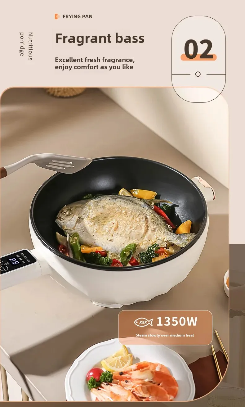 Large Capacity Multi-Functional Electrical Wok Cooker Stainless Steel Integrated Electrical Heating Pot Direct Manufacturer Sale Large Capacity Multi-Functional Electrical Wok Cooker Stainless Steel Integrated Electrical Heating Pot Direct Manufacturer Sale