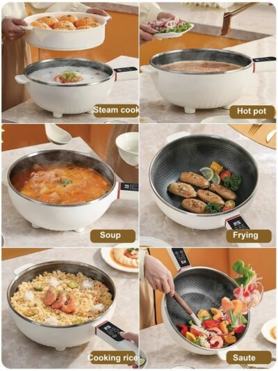 4.5L Smart Electric Cooker Home Non-stick Fry Pan Multifunction Pot Large Capacity Electric Hot Pot Kitchen Appliance 220V - Image 4