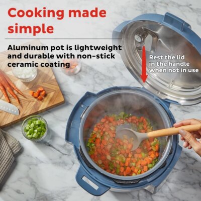 6 Qt Electric Pressure Cooker Multi Cooker 13 Cooking Programs Automatic Shut Off Digital Display Non Stick Kitchen Gadget - Image 6