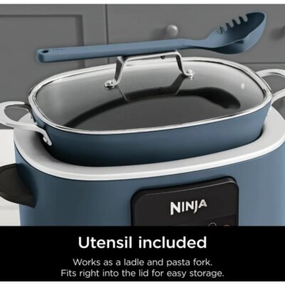 Ninja Foodi PossibleCooker PRO 8.5 Quart Multi-Cooker, with 8 in 1 Slow Cooker Dutch Oven, Steamer, Nonstick, Blue (MC1001) - Image 6