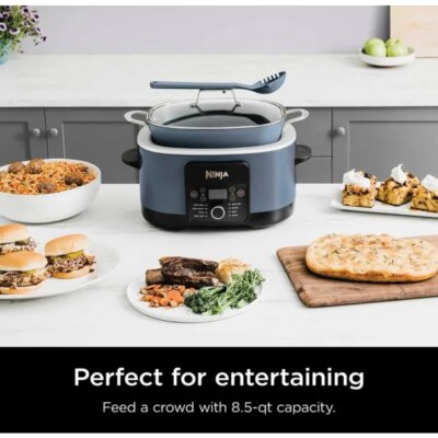 Ninja Foodi PossibleCooker PRO 8.5 Quart Multi-Cooker, with 8 in 1 Slow Cooker Dutch Oven, Steamer, Nonstick, Blue (MC1001) - Image 2