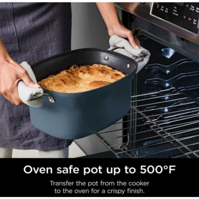 Ninja Foodi PossibleCooker PRO 8.5 Quart Multi-Cooker, with 8 in 1 Slow Cooker Dutch Oven, Steamer, Nonstick, Blue (MC1001) - Image 4