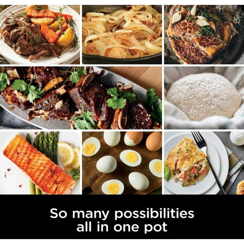 Ninja Foodi PossibleCooker PRO 8.5 Quart Multi-Cooker, with 8 in 1 Slow Cooker Dutch Oven, Steamer, Nonstick, Blue (MC1001)
