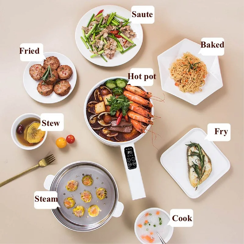 1.6L 2.2L Electric Cooker Student Pot Multifunction Household Pot Ceramic Glaze Non Stick Cooker Rice Cooker Kitchen Tool 220V 1.6L 2.2L Electric Cooker Student Pot Multifunction Household Pot Ceramic Glaze Non Stick Cooker Rice Cooker Kitchen Tool 220V