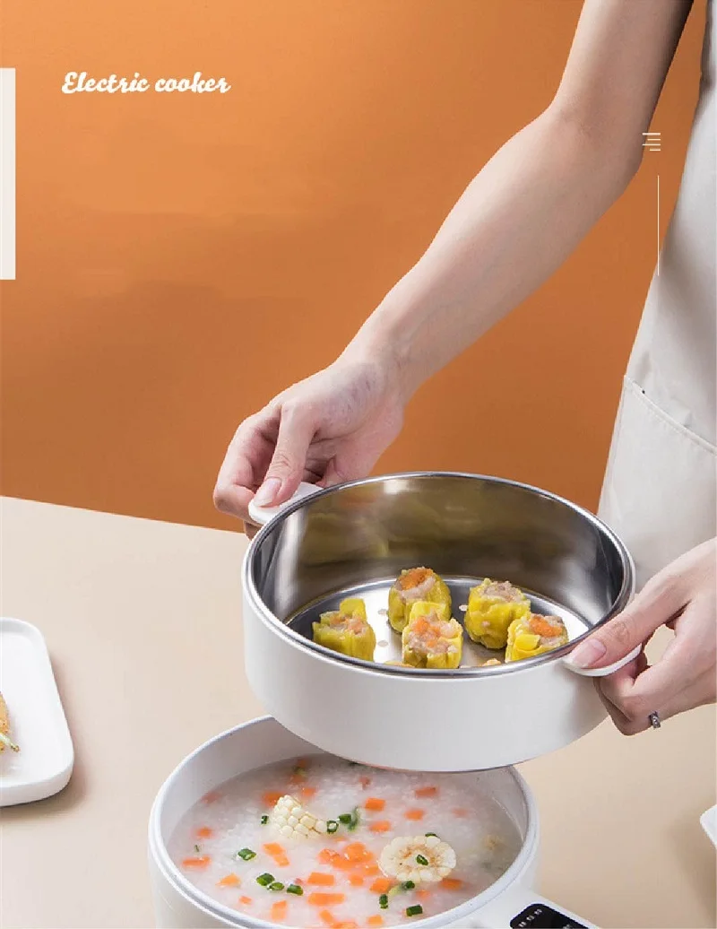 1.6L 2.2L Electric Cooker Student Pot Multifunction Household Pot Ceramic Glaze Non Stick Cooker Rice Cooker Kitchen Tool 220V 1.6L 2.2L Electric Cooker Student Pot Multifunction Household Pot Ceramic Glaze Non Stick Cooker Rice Cooker Kitchen Tool 220V