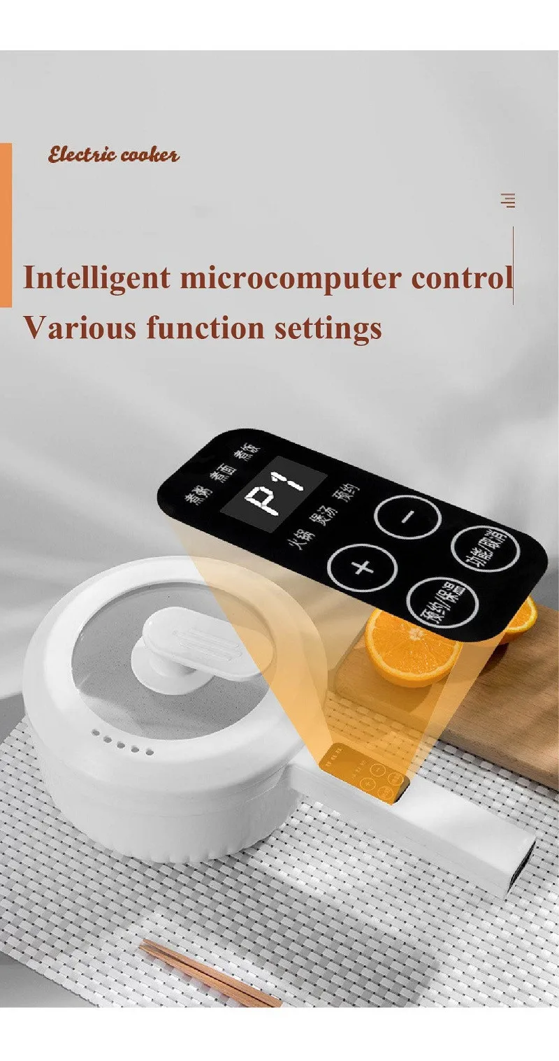 1.6L 2.2L Electric Cooker Student Pot Multifunction Household Pot Ceramic Glaze Non Stick Cooker Rice Cooker Kitchen Tool 220V 1.6L 2.2L Electric Cooker Student Pot Multifunction Household Pot Ceramic Glaze Non Stick Cooker Rice Cooker Kitchen Tool 220V