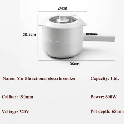 1.6L 2.2L Electric Cooker Student Pot Multifunction Household Pot Ceramic Glaze Non Stick Cooker Rice Cooker Kitchen Tool 220V - Image 6
