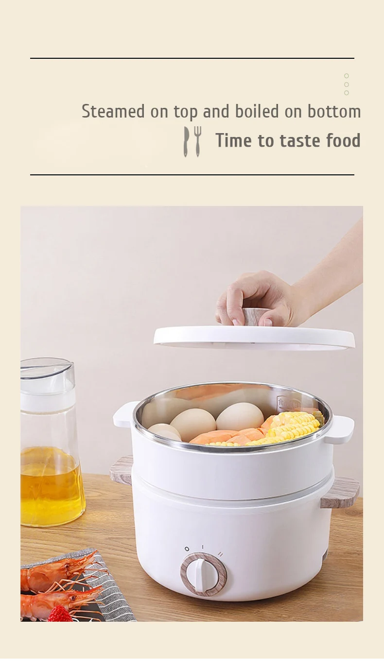 Mini Multi-function Cookers Electric Cooking Boiling Pot Electric Heat Pan Dormitory Household 1-2 People Electric Rice Cookers