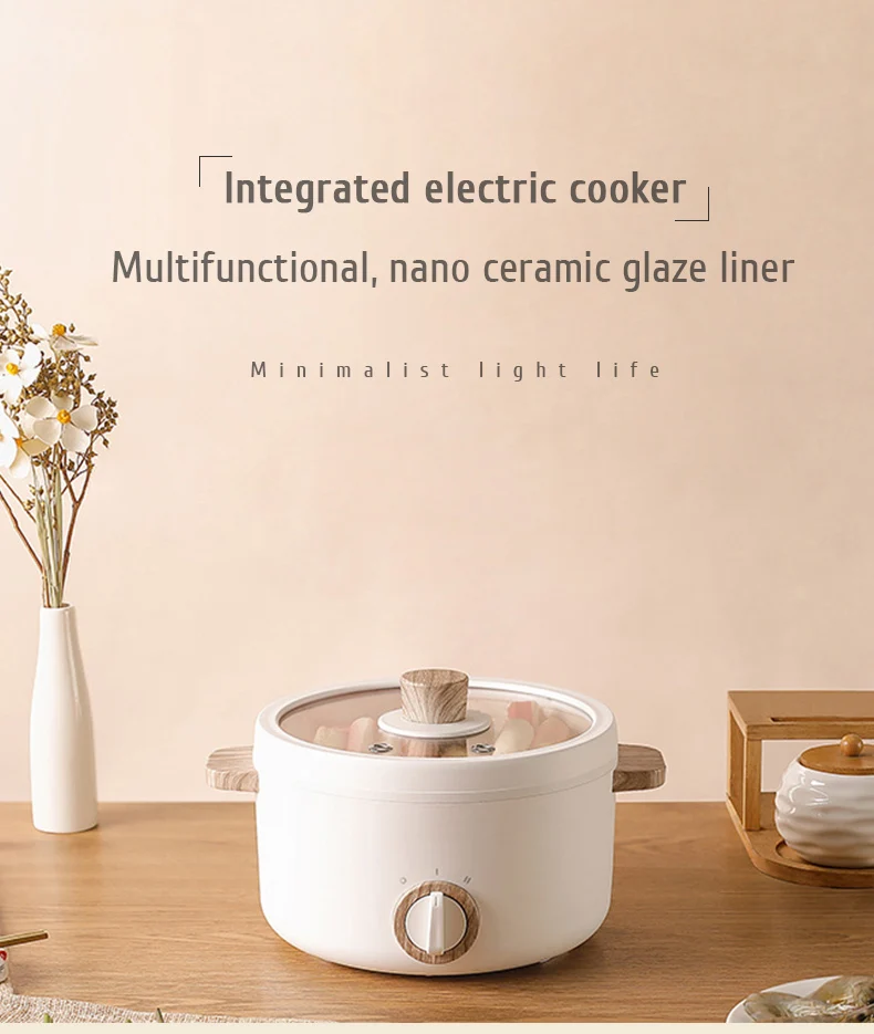 Mini Multi-function Cookers Electric Cooking Boiling Pot Electric Heat Pan Dormitory Household 1-2 People Electric Rice Cookers