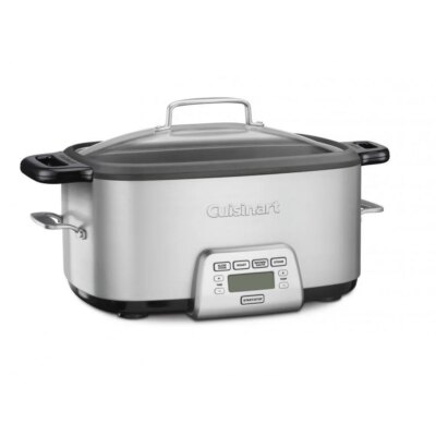 7 Quart Multi Cooker Slow Cook Roast Sauté Steam Non-Stick Digital Display Dishwasher Safe Timer Cooking Pot with Glass Lid - Image 3