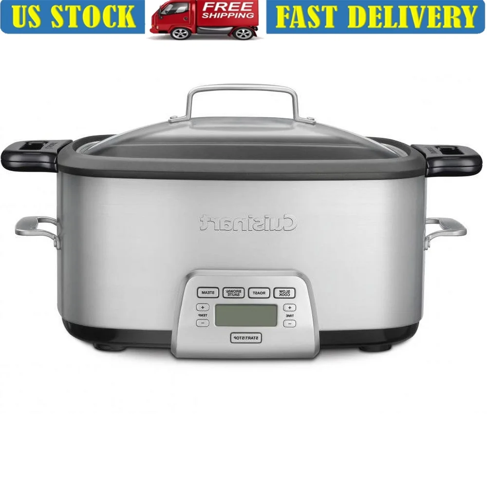 7 Quart Multi Cooker Slow Cook Roast Sauté Steam Non-Stick Digital Display Dishwasher Safe Timer Cooking Pot with Glass Lid 7 Quart Multi Cooker Slow Cook Roast Sauté Steam Non-Stick Digital Display Dishwasher Safe Timer Cooking Pot with Glass Lid