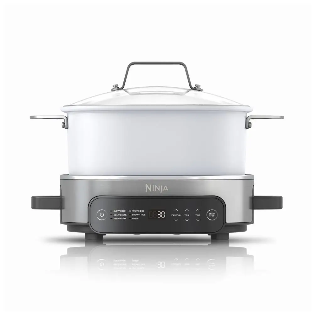 Foodi MC1100 6.5 Qt Multi Cooker Stainless Steel 6-in-1 Slow Sear Saute Rice Pasta Roast Capacity 30% Faster Family-Sized One