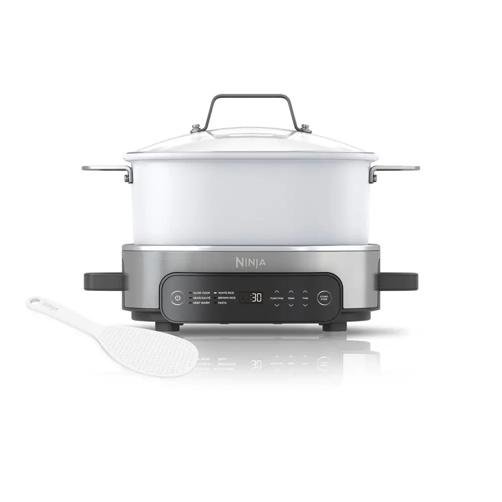 Foodi MC1100 6.5 Qt Multi Cooker Stainless Steel 6-in-1 Slow Sear Saute Rice Pasta Roast Capacity 30% Faster Family-Sized One