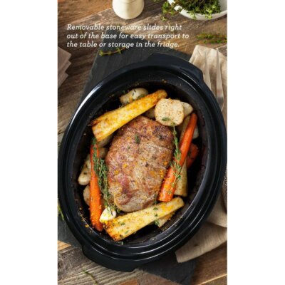 8.5Qt Stainless Steel Digital Slow Cooker Programmable Timer Multi-Function Easy to Clean Large Capacity Tempered Glass Lid Even - Image 6