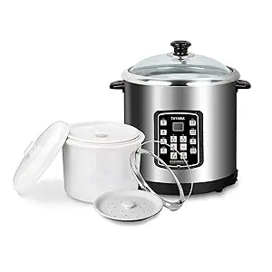 Tayama TSP-1000 Stainless Steel 8-in-1 Multi-Functional Electric Stew Cooker 10 Liter, Large Tayama TSP-1000 Stainless Steel 8-in-1 Multi-Functional Electric Stew Cooker 10 Liter, Large
