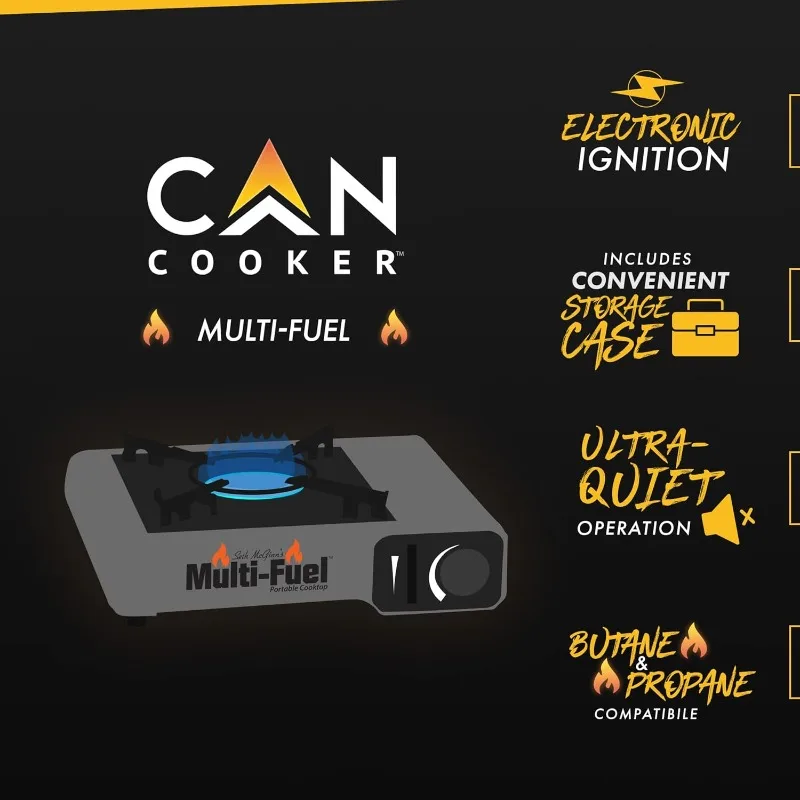 CanCooker 4 Gallon Convection Steam Cooker & Portable Multi-Fuel Single Burner w/ Convenient Case, Perfect for Feeding 20 People