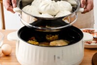 220V Multi Cookers Single/Double Layer Electric Pot 1-2 People Household Non-stick Pan Hot Pot Rice Cooker Cooking Appliances