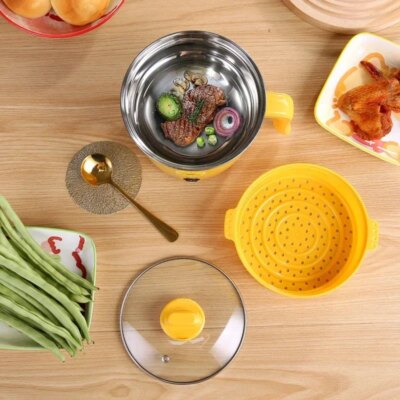 1.8l Multifunctional Cooker Hot Pot Multifunctional Student Dormitory Electric Electric Cooking Noodles Home Pot Stainless Steel - Image 4