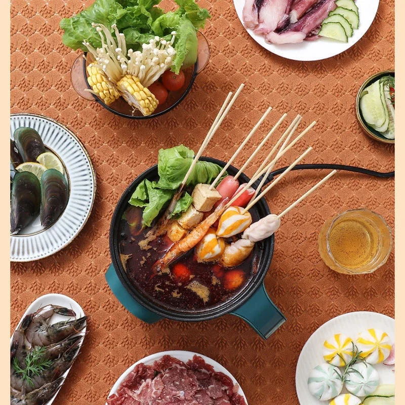 Household Electric Cooking Machine 1-2 People Hot Pot Stew Heating Eggs Soup Non-stick Pan Multifunction Electric Rice Cooker