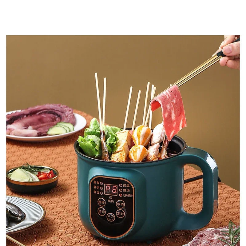 Household Electric Cooking Machine 1-2 People Hot Pot Stew Heating Eggs Soup Non-stick Pan Multifunction Electric Rice Cooker