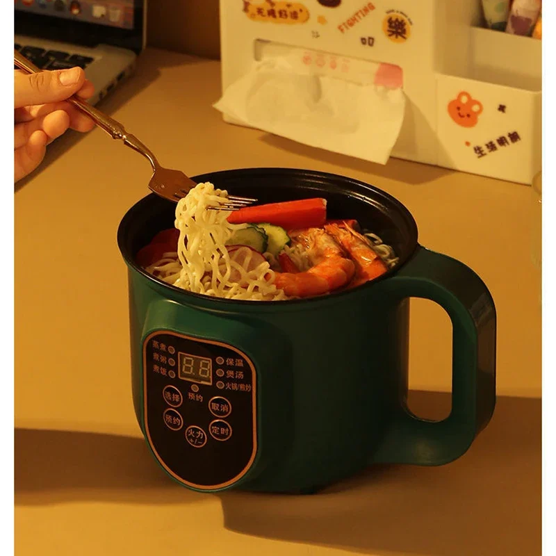 Household Electric Cooking Machine 1-2 People Hot Pot Stew Heating Eggs Soup Non-stick Pan Multifunction Electric Rice Cooker