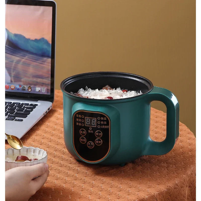Household Electric Cooking Machine 1-2 People Hot Pot Stew Heating Eggs Soup Non-stick Pan Multifunction Electric Rice Cooker