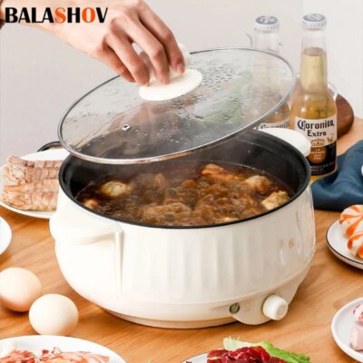 Multi Cooker Multifunctional Electric Pan Non-stick Cookware Rice Cooker Multi Ramen Soup Hotpot for Dormitory Kitchen 220V EU - Image 3