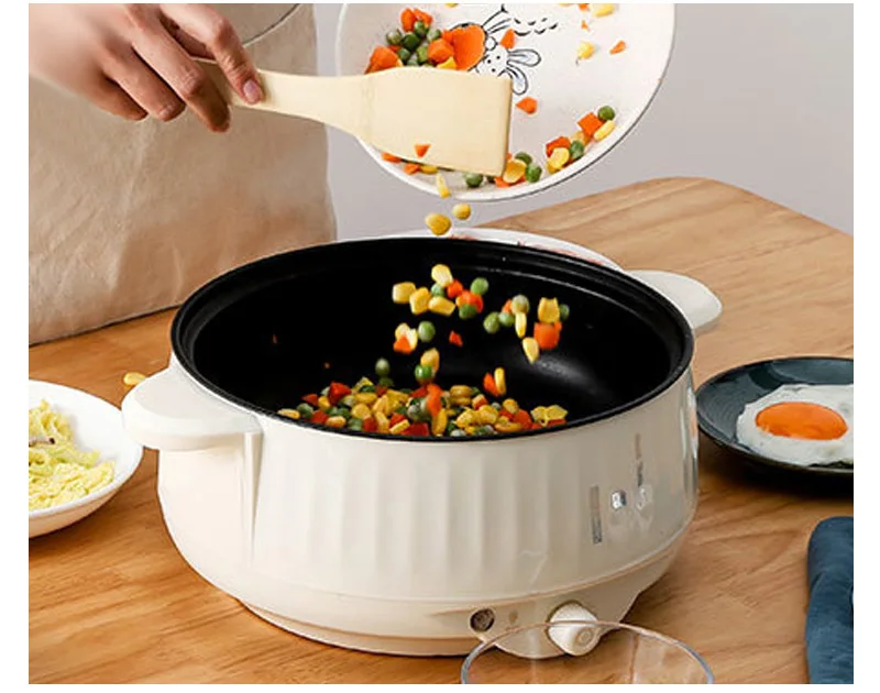 1.7L Multicooker Single/Double Layer Electric Pot 1-2 People Household Non-stick Pan Hot Pot Rice Cooker Cooking Appliances