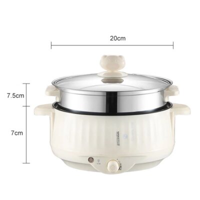 1.7L Multicooker Single/Double Layer Electric Pot 1-2 People Household Non-stick Pan Hot Pot Rice Cooker Cooking Appliances - Image 3