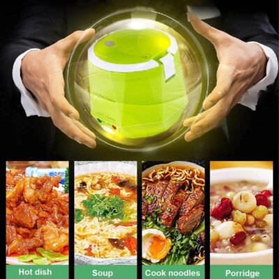 1.6L Mini Rice Cooker Heating Lunch Box Portable Constant Temperature Food Steamer Multifunction Pot For Car Truck 12/24V - Image 3