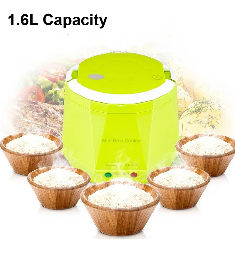 1.6L Mini Rice Cooker Heating Lunch Box Portable Constant Temperature Food Steamer Multifunction Pot For Car Truck 12/24V 1.6L Mini Rice Cooker Heating Lunch Box Portable Constant Temperature Food Steamer Multifunction Pot For Car Truck 12/24V