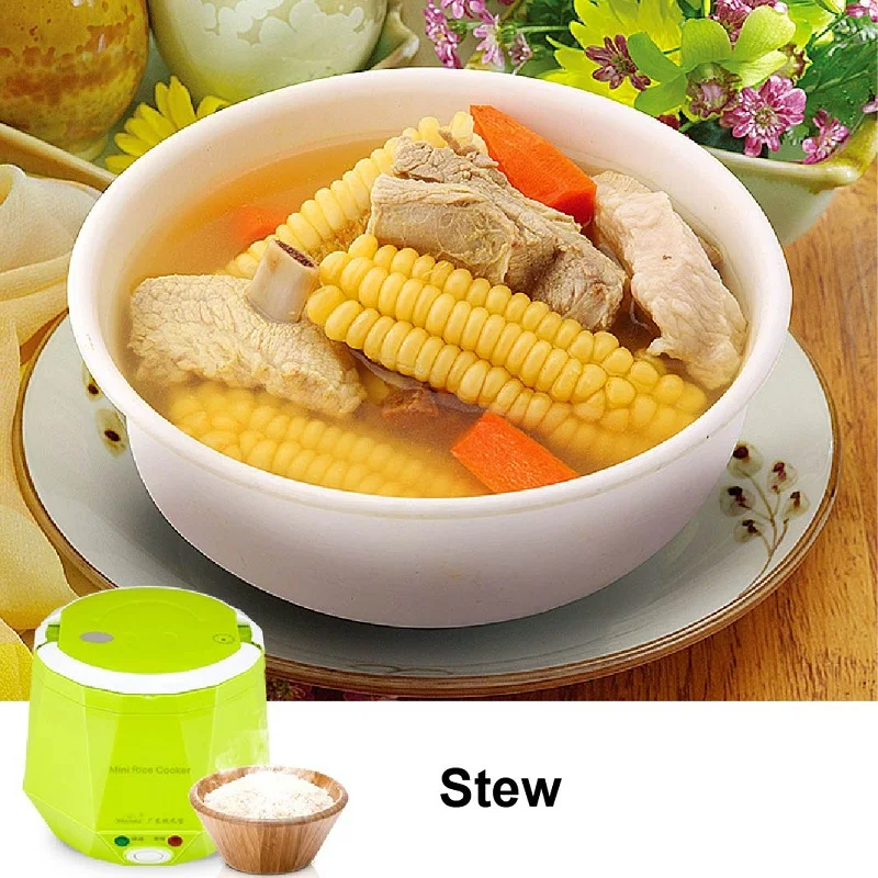 1.6L Mini Rice Cooker Heating Lunch Box Portable Constant Temperature Food Steamer Multifunction Pot For Car Truck 12/24V 1.6L Mini Rice Cooker Heating Lunch Box Portable Constant Temperature Food Steamer Multifunction Pot For Car Truck 12/24V