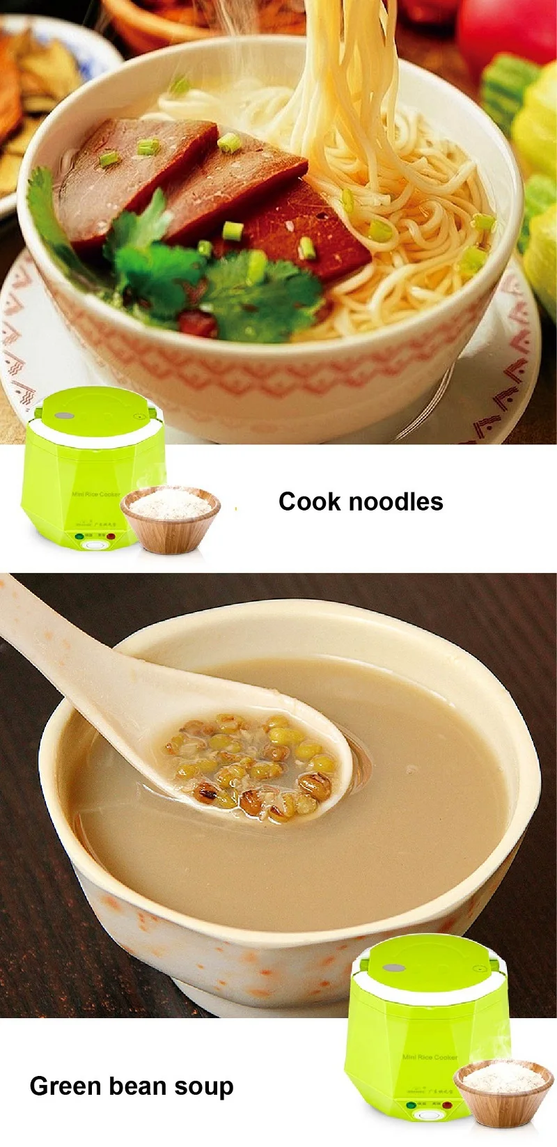1.6L Mini Rice Cooker Heating Lunch Box Portable Constant Temperature Food Steamer Multifunction Pot For Car Truck 12/24V 1.6L Mini Rice Cooker Heating Lunch Box Portable Constant Temperature Food Steamer Multifunction Pot For Car Truck 12/24V