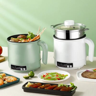 Mini Multifunction Electric Cooking Machine 1.7L Single/Double Layer Hot Pot Intelligent Electric Rice Cooker Non-stick Pan Pots - Image 4