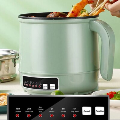 Mini Multifunction Electric Cooking Machine 1.7L Single/Double Layer Hot Pot Intelligent Electric Rice Cooker Non-stick Pan Pots - Image 2