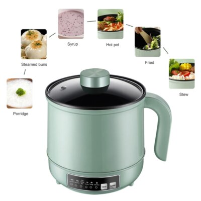 Mini Multifunction Electric Cooking Machine 1.7L Single/Double Layer Hot Pot Intelligent Electric Rice Cooker Non-stick Pan Pots - Image 5