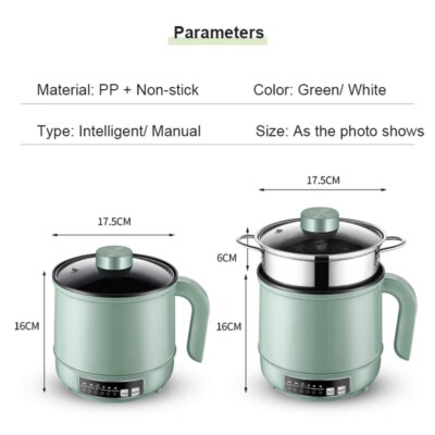 Mini Multifunction Electric Cooking Machine 1.7L Single/Double Layer Hot Pot Intelligent Electric Rice Cooker Non-stick Pan Pots - Image 6