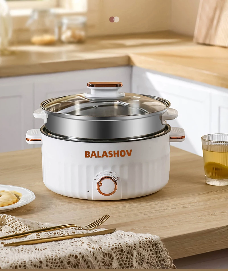 220V 110V Multifunction Cooker Household Single/Double Layer Hot Pot Mini Electric Cooking Machine Hot Pot Non-stick Pan Pots