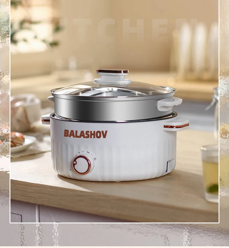 220V 110V Multifunction Cooker Household Single/Double Layer Hot Pot Mini Electric Cooking Machine Hot Pot Non-stick Pan Pots