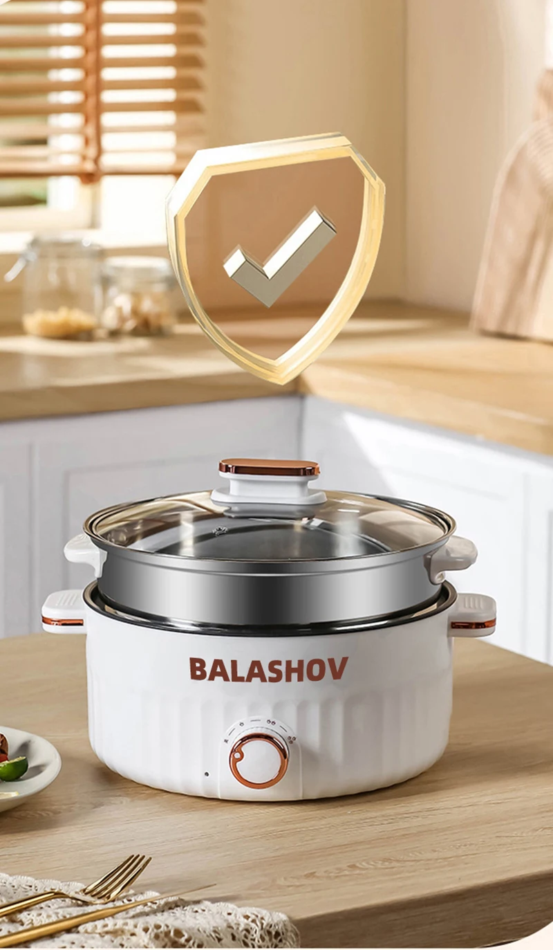220V 110V Multifunction Cooker Household Single/Double Layer Hot Pot Mini Electric Cooking Machine Hot Pot Non-stick Pan Pots