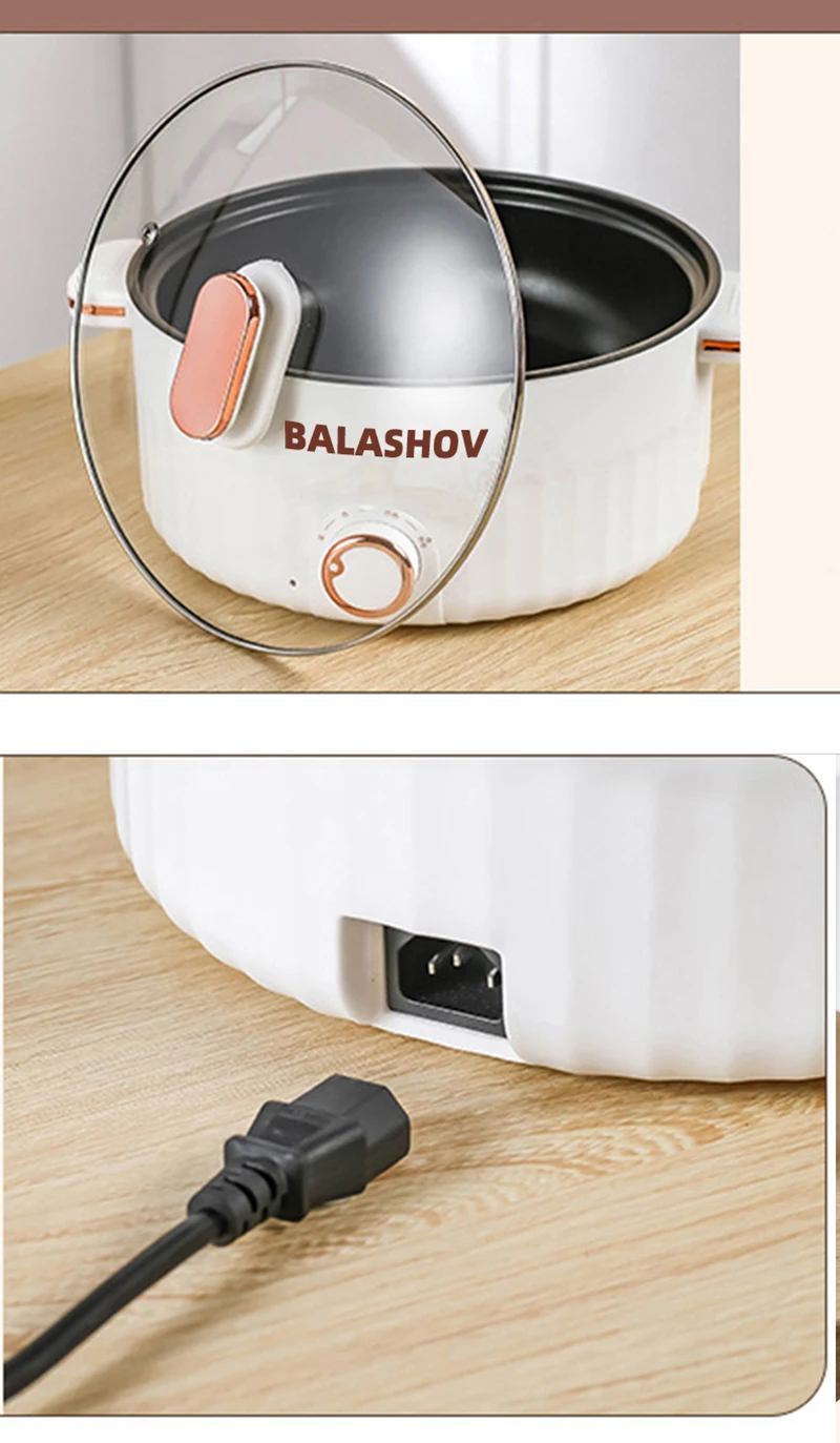 220V 110V Multifunction Cooker Household Single/Double Layer Hot Pot Mini Electric Cooking Machine Hot Pot Non-stick Pan Pots