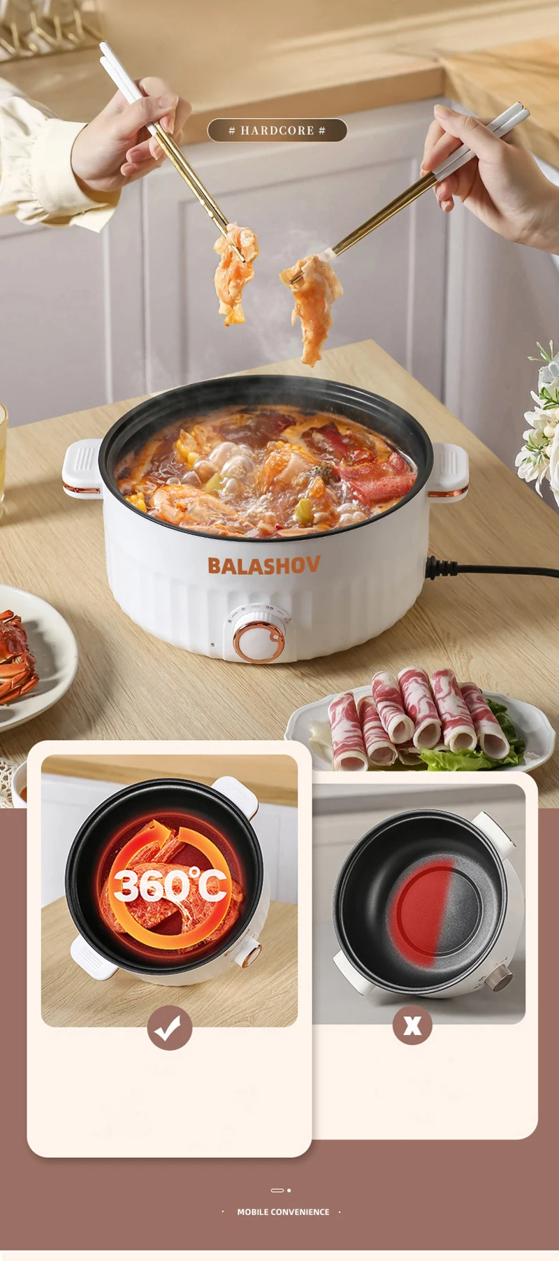 220V 110V Multifunction Cooker Household Single/Double Layer Hot Pot Mini Electric Cooking Machine Hot Pot Non-stick Pan Pots