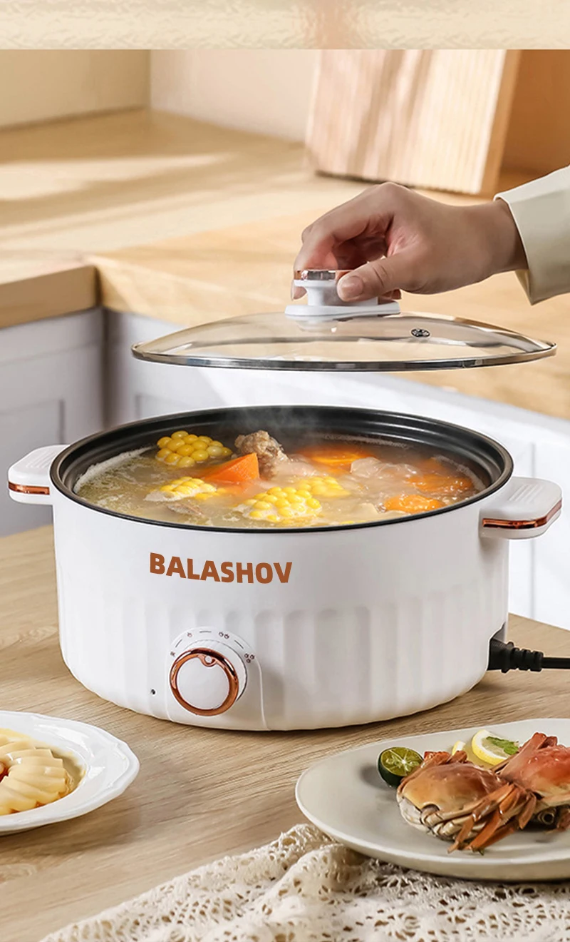 220V 110V Multifunction Cooker Household Single/Double Layer Hot Pot Mini Electric Cooking Machine Hot Pot Non-stick Pan Pots