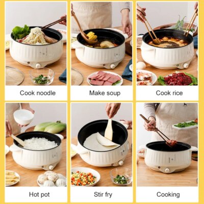 Electric MultiCookers Single/Double Layer 1-2 People Household Non-stick Pan Hotpot Noodles Rice Cooker Cooking Appliances - Image 4
