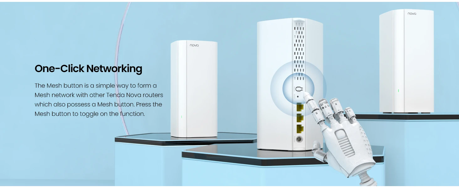Tenda AX3000 WiFi6 Mesh System EM/MX12 Wireless Router Wi-Fi6 Mesh WiFi Router up to 7000 sq.ft. Wifi range extender WIFI 6 Mesh