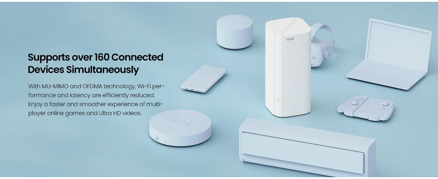Tenda AX3000 WiFi6 Mesh System EM/MX12 Wireless Router Wi-Fi6 Mesh WiFi Router up to 7000 sq.ft. Wifi range extender WIFI 6 Mesh