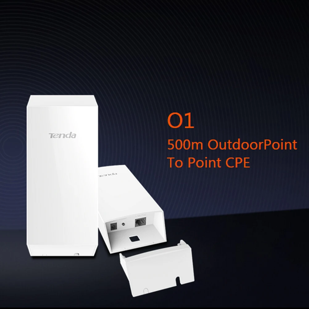Tenda O1 Outdoor Access Point 300Mbps Long Range Smart Manage Router CPE 2.4GHz PoE Wireless Bridge 8dBi Transmission Waterproof